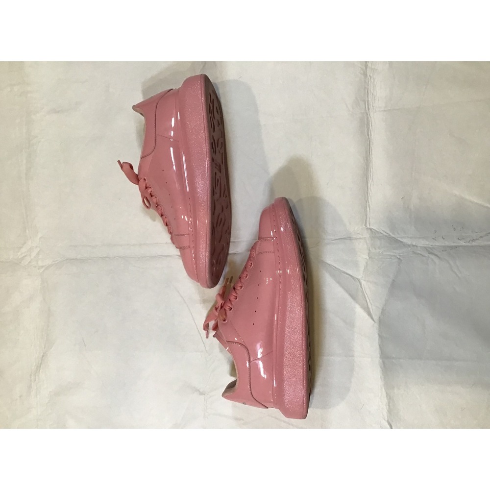 Alexander McQueen Platform Sneakers Pink Patent Leather Platform Shoes Womens - Picture 2 of 11